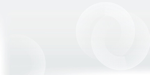 Abstract white glowing geometric lines on gray background. Modern shiny blue circle lines pattern. Futuristic technology concept. Suit for cover, poster,