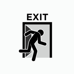 Access Icon. Exit, Doorway Symbol. 