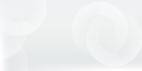 Abstract white glowing geometric lines on gray background. Modern shiny blue circle lines pattern. Futuristic technology concept. Suit for cover, poster,