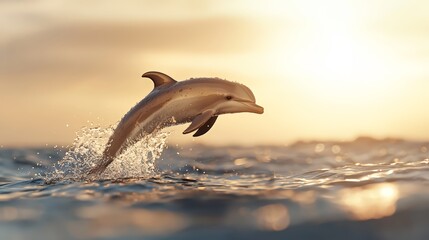 Baby Dolphin Leaping from Water