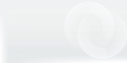 Abstract white glowing geometric lines on gray background. Modern shiny blue circle lines pattern. Futuristic technology concept. Suit for cover, poster,
