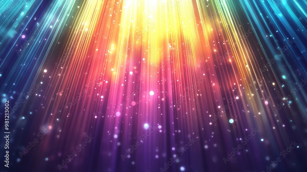 Aufkleber spectral light background illustration with glow effect vector illumination lines and beautiful rays