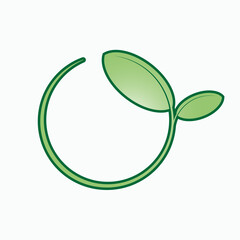 Go Green Logo. Ecology Symbol - Vector. 