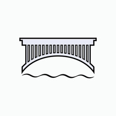Bridge Icon. Connector, Infrastructure Symbol - Vector. 