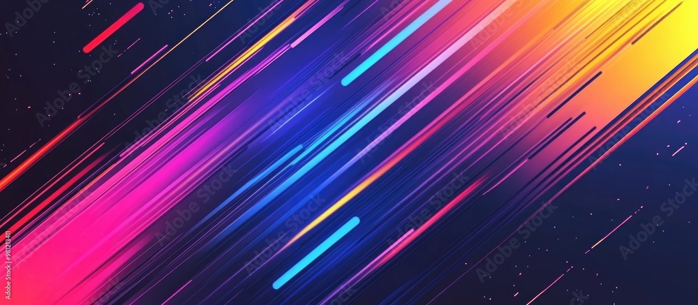 Poster abstract background featuring light trail effects and dynamic speed
