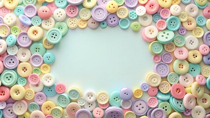 Cartoonish pastel button loop pattern, cartoonish, pastel, buttons, loop, pattern, cute, childish, playful