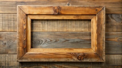 A wooden frame with a rustic design, perfect for displaying photos or artwork, wood, vintage, decorative, picture, border
