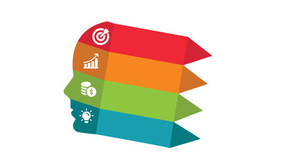 Vector infographic flow chart with step icons and design.