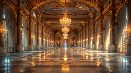 Obraz premium Exquisite Showpieces of a Grand Ballroom