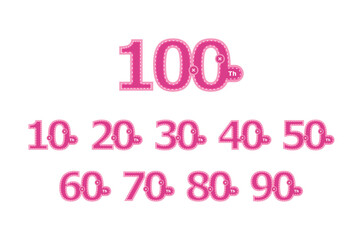 100 Th Anniversary Celebration Number with cartoon style Design