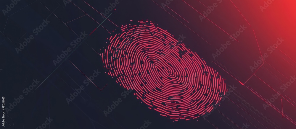 Poster macro shot of fingerprints in a security system application