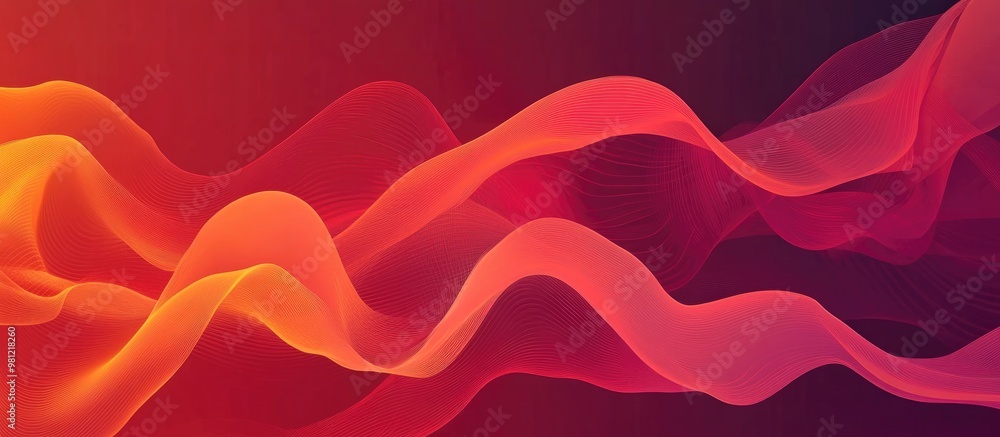 Poster abstract red flaming background modern art ai generative