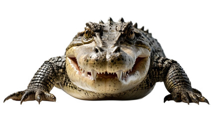Fototapeta premium crocodile isolated on white, translate background