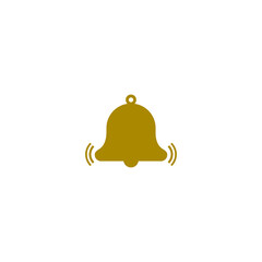 Musical bell icon isolated on transparent background
