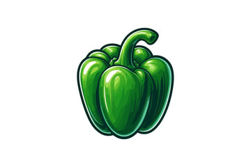 Capsicum Bell Papper Vector Icon Chili pepper.