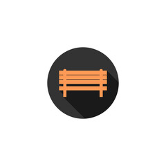 Park bench icon isolated on transparent background