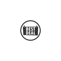 Best deal label icon isolated on transparent background