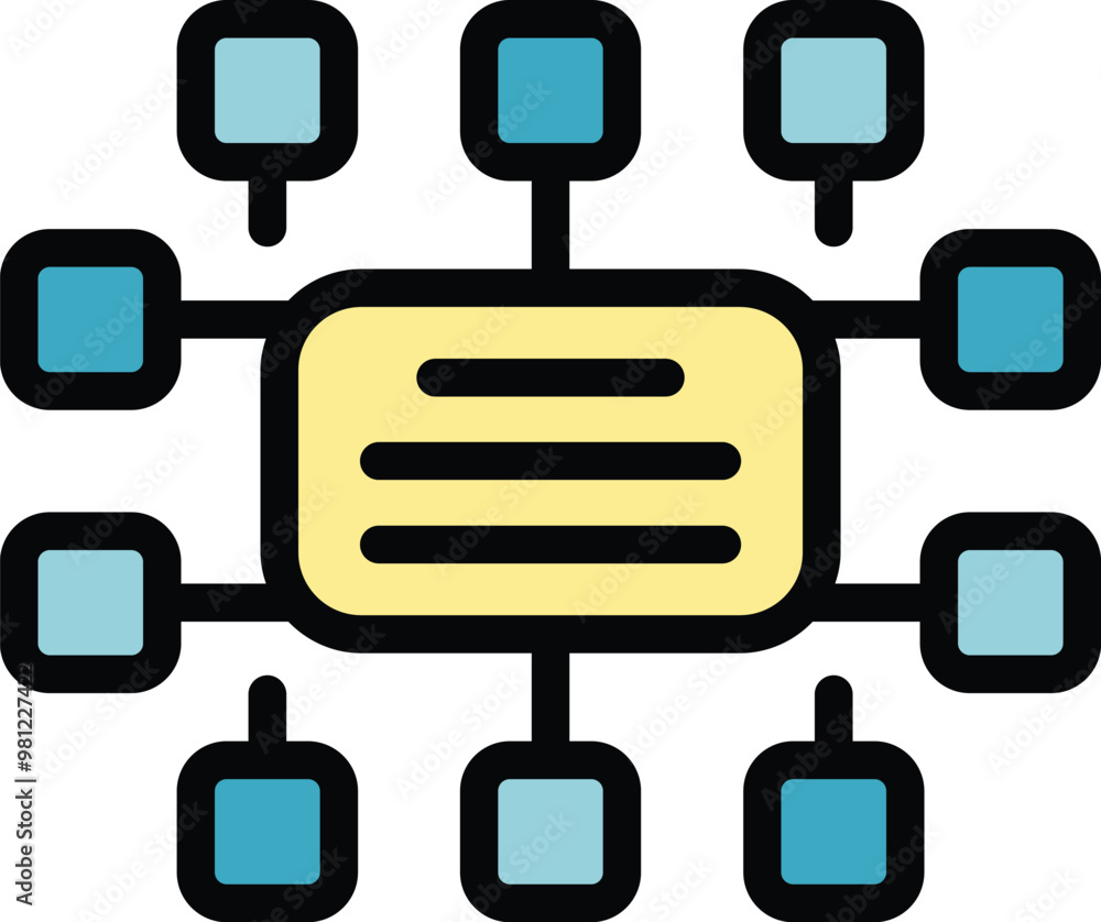 Poster decentralized network connecting multiple devices using blockchain technology for secure and transpa