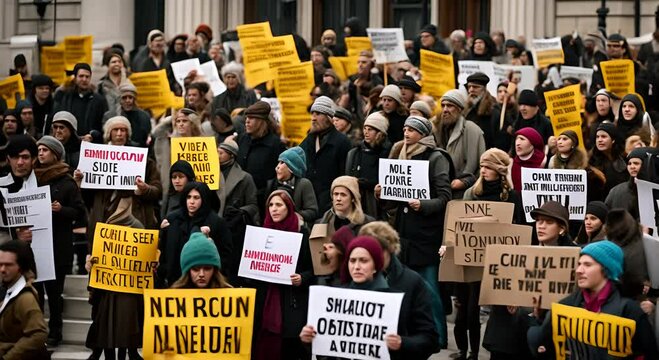 Protestants at a demonstration.