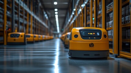 Robotic systems operating efficiently in a low-energy warehouse environment during daytime