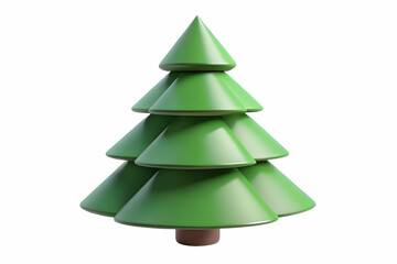 Fototapeta premium 3D Recycled Paper Christmas Tree Concept - Seamless Minimal Background with Sustainable Holiday Symbols in Earthy Tones and Textures