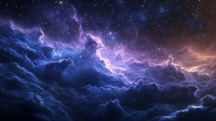 Space Galaxy Night Sky With Cosmic Clouds ,Universe science astronomy. Illustration Background