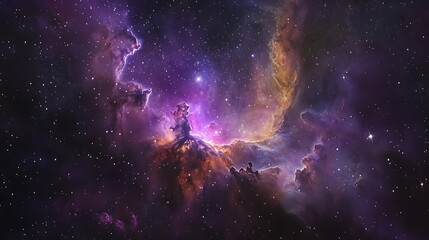 Fototapeta premium Space Galaxy Night Sky With Cosmic Clouds ,Universe science astronomy. Illustration Background