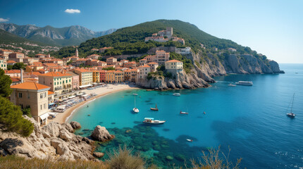Stunning Coastal Views of Amalfi Coastline Italy - Vibrant Seaside Towns and Mediterranean Charm