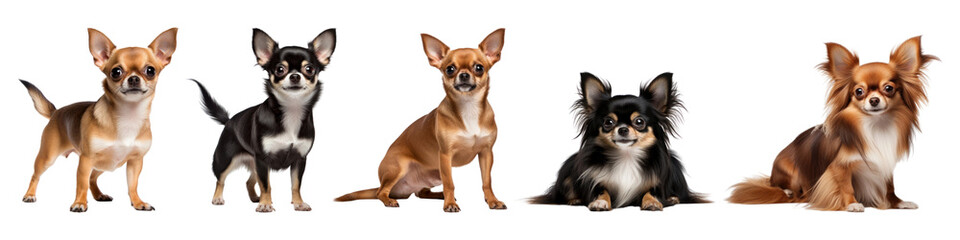 Chihuahua dog png cut out element set