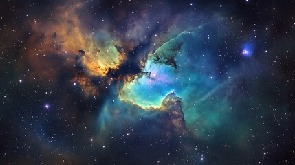 Space Galaxy Night Sky With Cosmic Clouds ,Universe science astronomy. Illustration Background