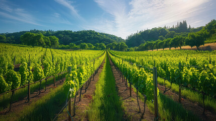 Fototapeta premium The Lush Vineyard Landscape