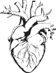 human heart sketch