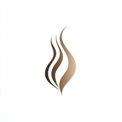Naklejka premium Abstract Brown Flame Logo Design