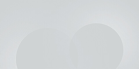 White geometric abstract background overlap layer on bright space with lines effect decoration. Modern graphic design element circles style concept for