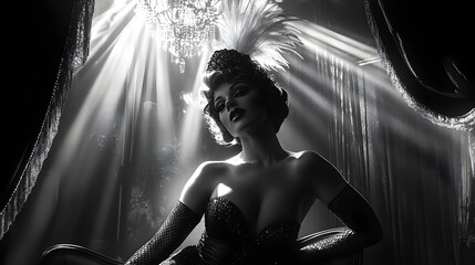 Timeless Elegance: A Glimpse into the Seductive World of Vintage Burlesque Cabaret