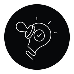 Idea Approved. Approved Idea. Idea Stamp. Concept Check. Innovative Idea Approved. Brilliant Idea Stamped. Concept Verified. New Idea Endorsed. Editable Vector.