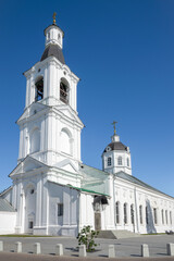 The bell tower of the ancient church of the Icon of the Mother of God "Life-giving Spring", Arzamas. Nizhny Novgorod region, Russia