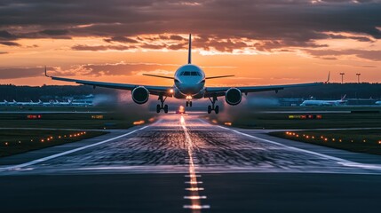Airplane taking off from the airport