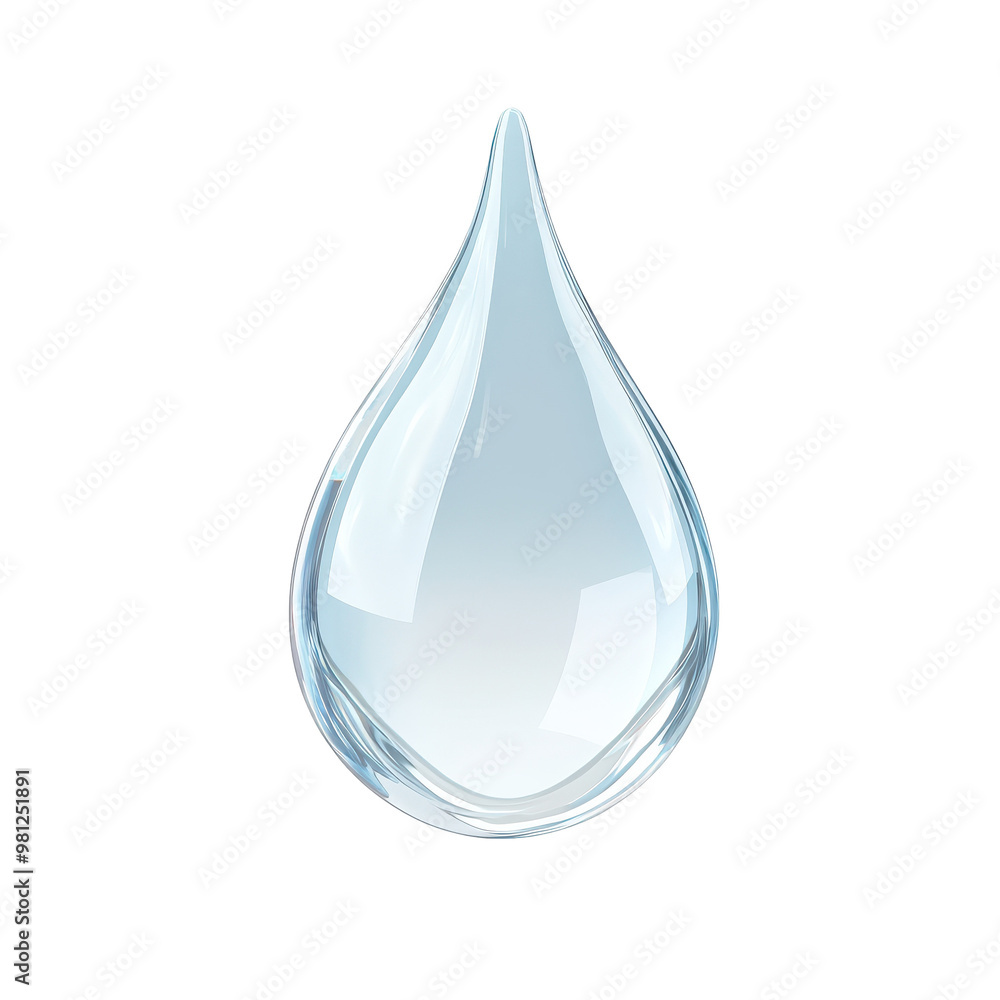 Poster a clear drop of water with a sharp point