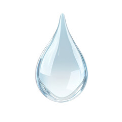 A clear drop of water with a sharp point