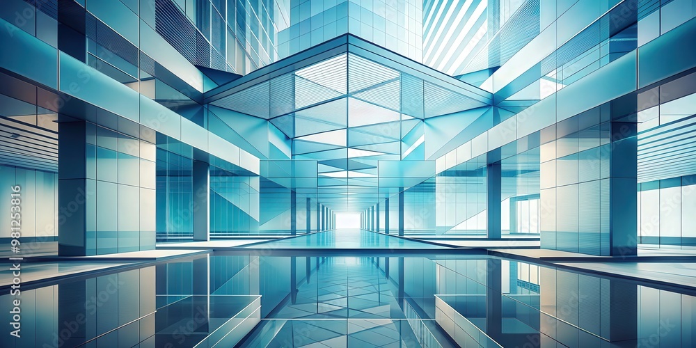 Poster abstract architectural background with geometric shapes and lines , architecture, abstract, backgrou