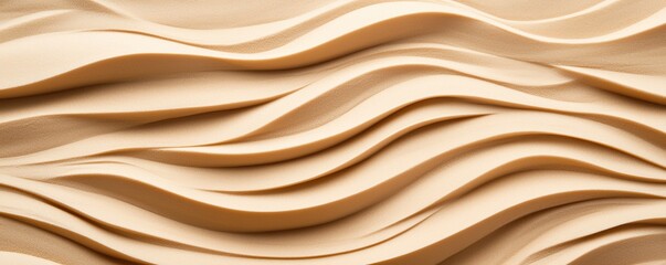 Obraz premium Wind-Swept Sand Patterns, flowing, abstract lines and curves created by wind on sand