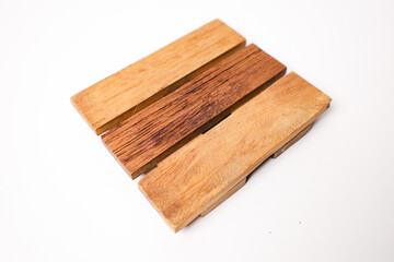 wooden photo props, wooden trays, wooden coasters with a plain white background