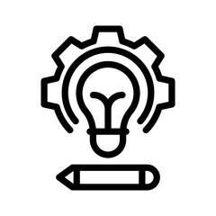 25 competency line icon illustration vector graphic