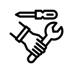 26 professional services line icon illustration vector graphic