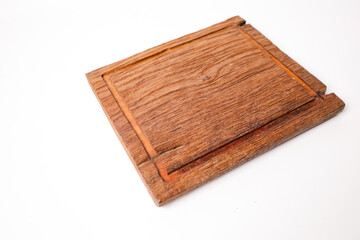 wooden photo props, wooden trays, wooden coasters with a plain white background