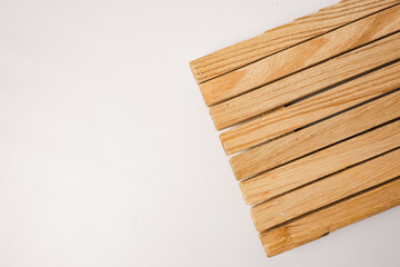 wooden photo props, wooden trays, wooden coasters with a plain white background