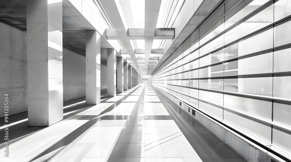 Poster geometry and perspective of modern architecture