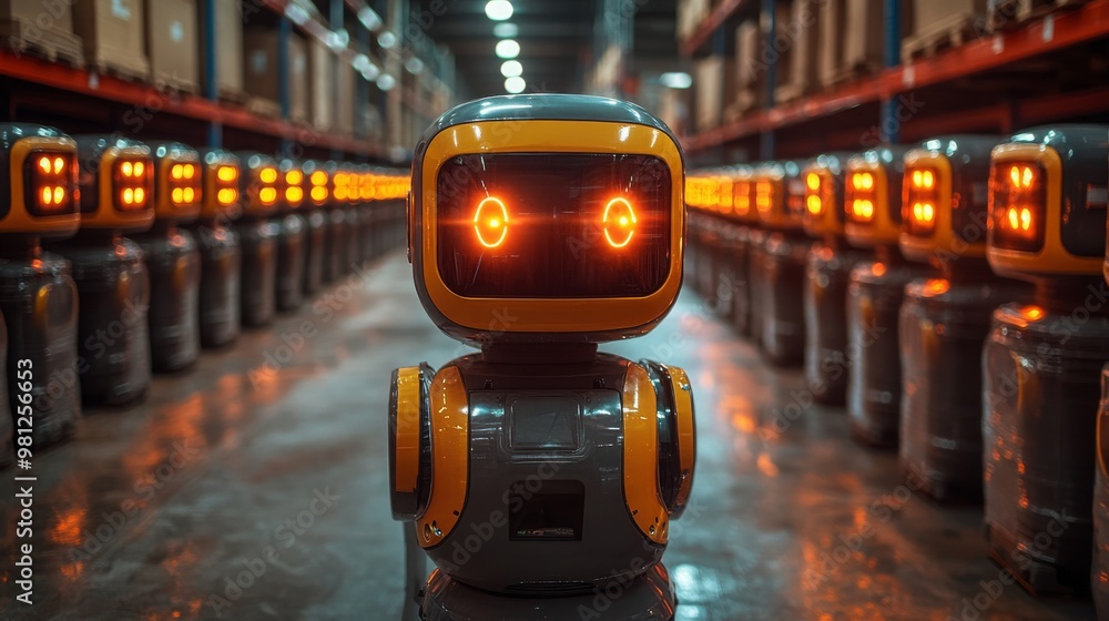 Poster robotic systems monitoring inventory health in a warehouse during operational hours