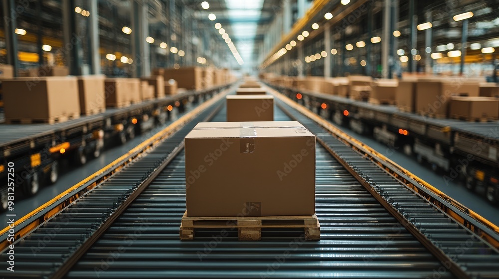 Poster rpa systems streamline logistics operations with automated package handling in a distribution center
